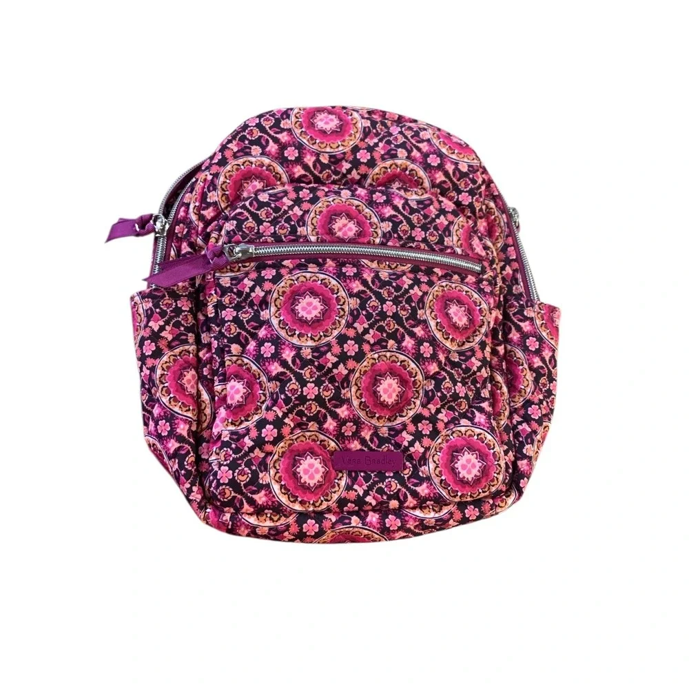 Vera‎ Bradley Small Backpack Floral Pink Purple Mandala Pattern